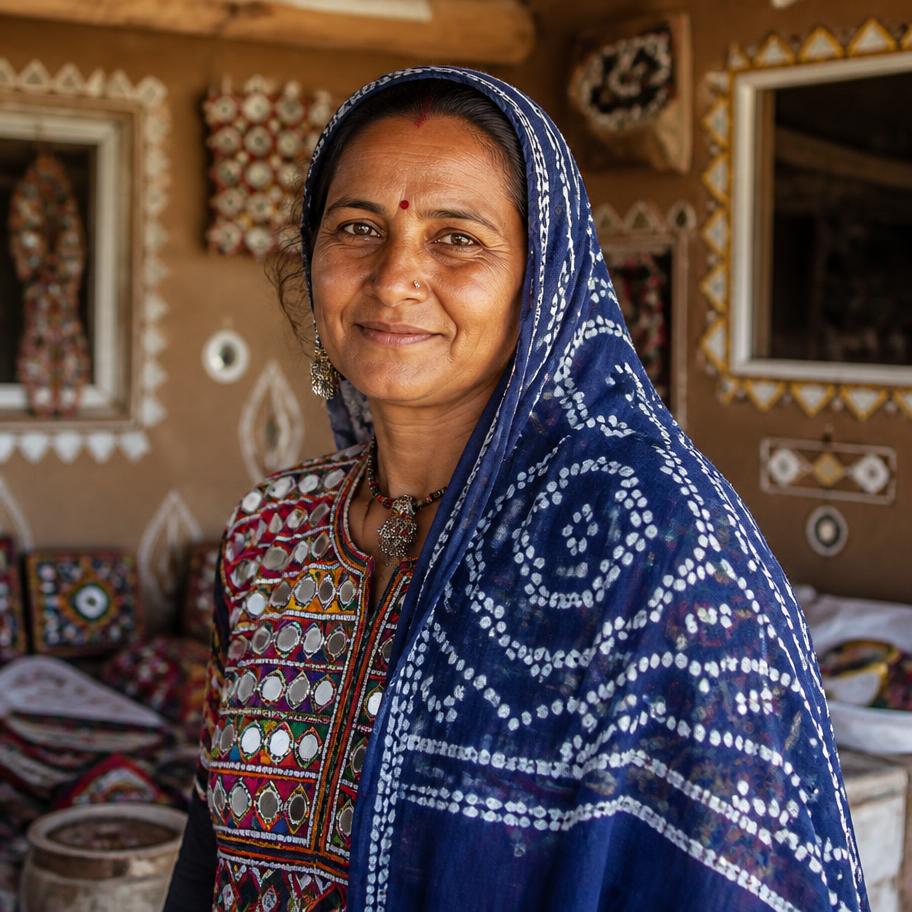 Meera Ben, Bandhani artisan from Kutch