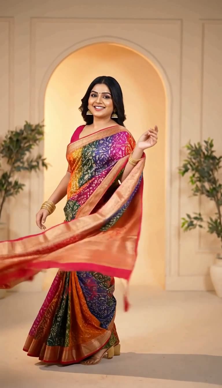 5 Ways to Drape a Bandhani Saree