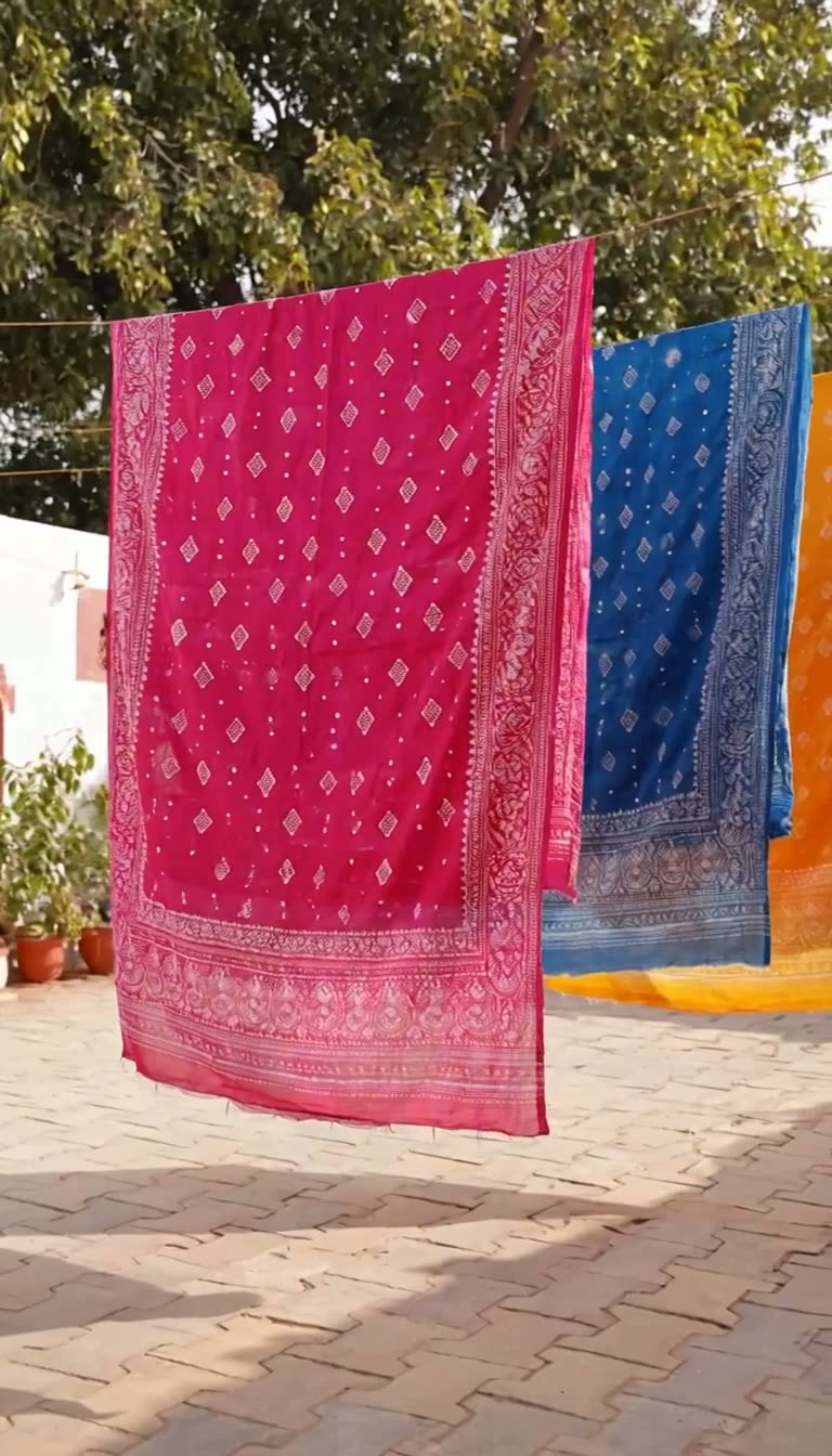Drying Day in the Dye Courtyard
